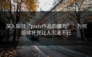深入探讨“pixiv作品的魔力”：为何后续补充让人沉迷不已
