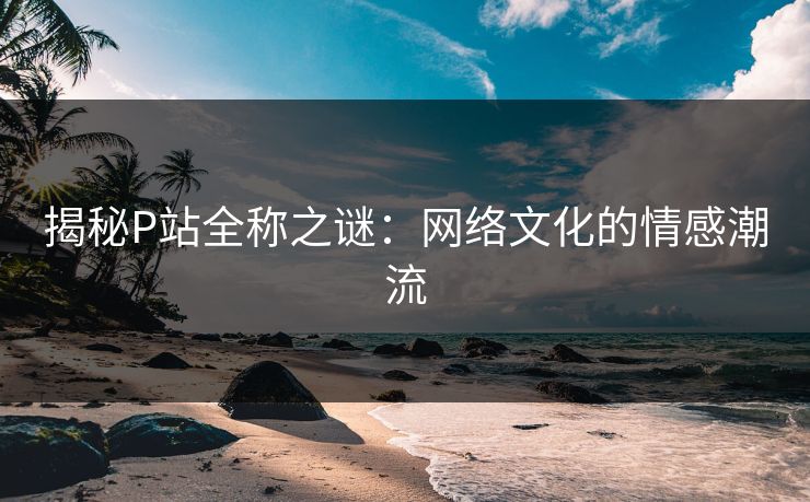 揭秘P站全称之谜：网络文化的情感潮流-第1张图片-p站助手导航站 | p站搬运工视频库